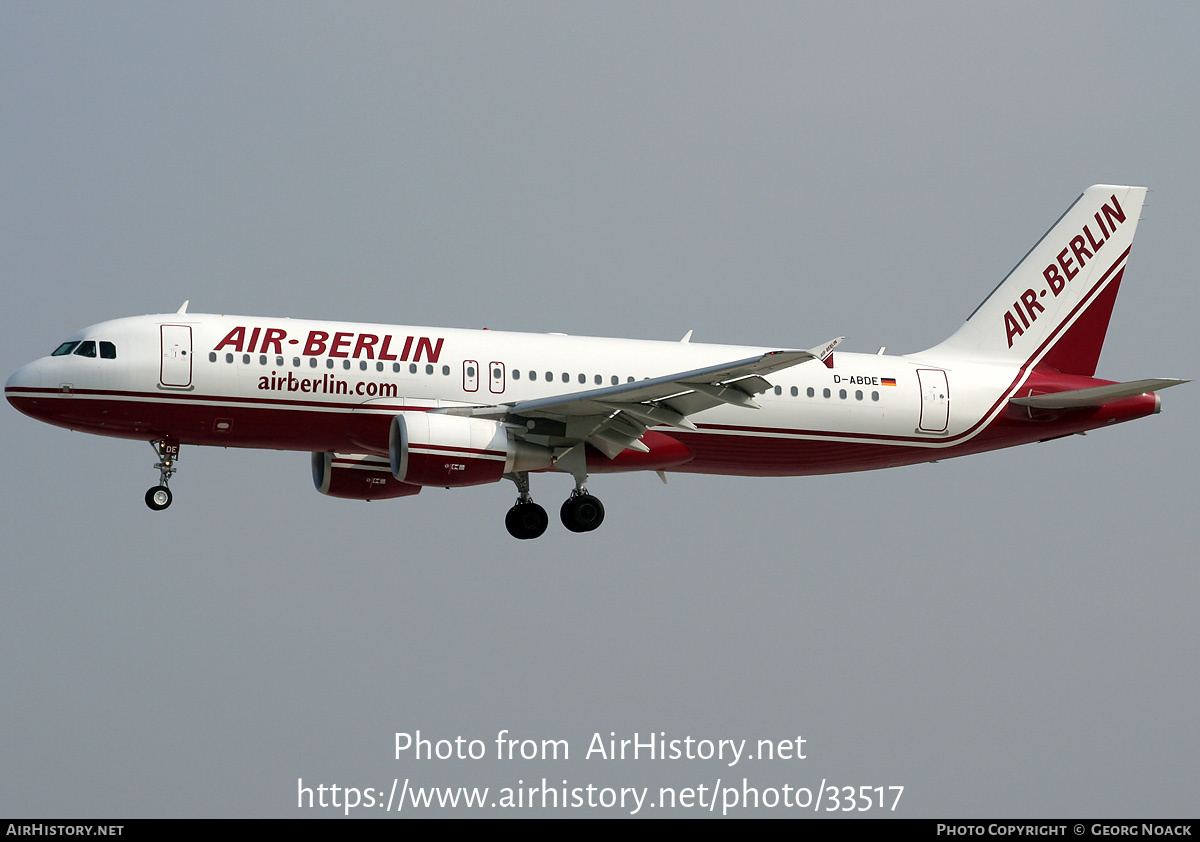 Aircraft Photo of D-ABDE | Airbus A320-214 | Air Berlin | AirHistory.net #33517