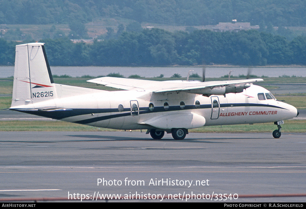 Aircraft Photo of N26215 | Nord 262A-12 | Allegheny Commuter | AirHistory.net #33540