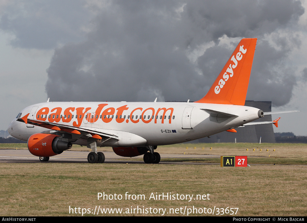 Aircraft Photo of G-EZII | Airbus A319-111 | EasyJet | AirHistory.net #33657