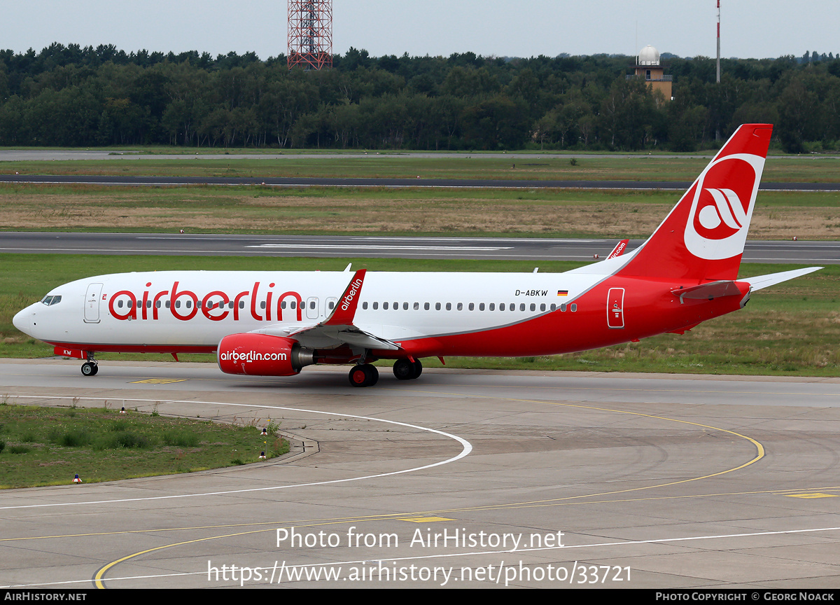 Aircraft Photo of D-ABKW | Boeing 737-86J | Air Berlin | AirHistory.net #33721