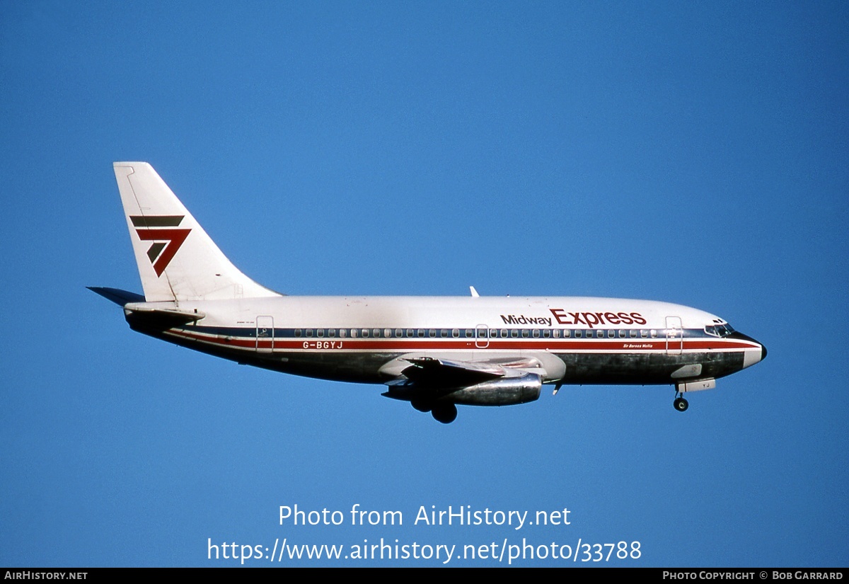 Aircraft Photo of G-BGYJ | Boeing 737-204/Adv | Midway Express | AirHistory.net #33788