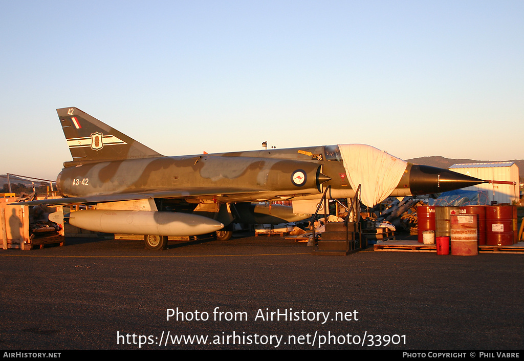 Aircraft Photo of A3-42 | Dassault Mirage IIIO(F/A) | Australia - Air Force | AirHistory.net #33901