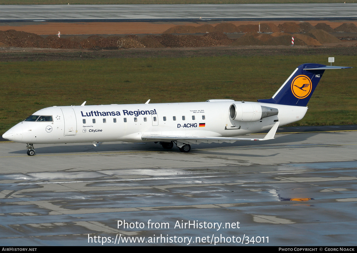 Aircraft Photo of D-ACHG | Bombardier CRJ-200LR (CL-600-2B19) | Lufthansa Regional | AirHistory.net #34011