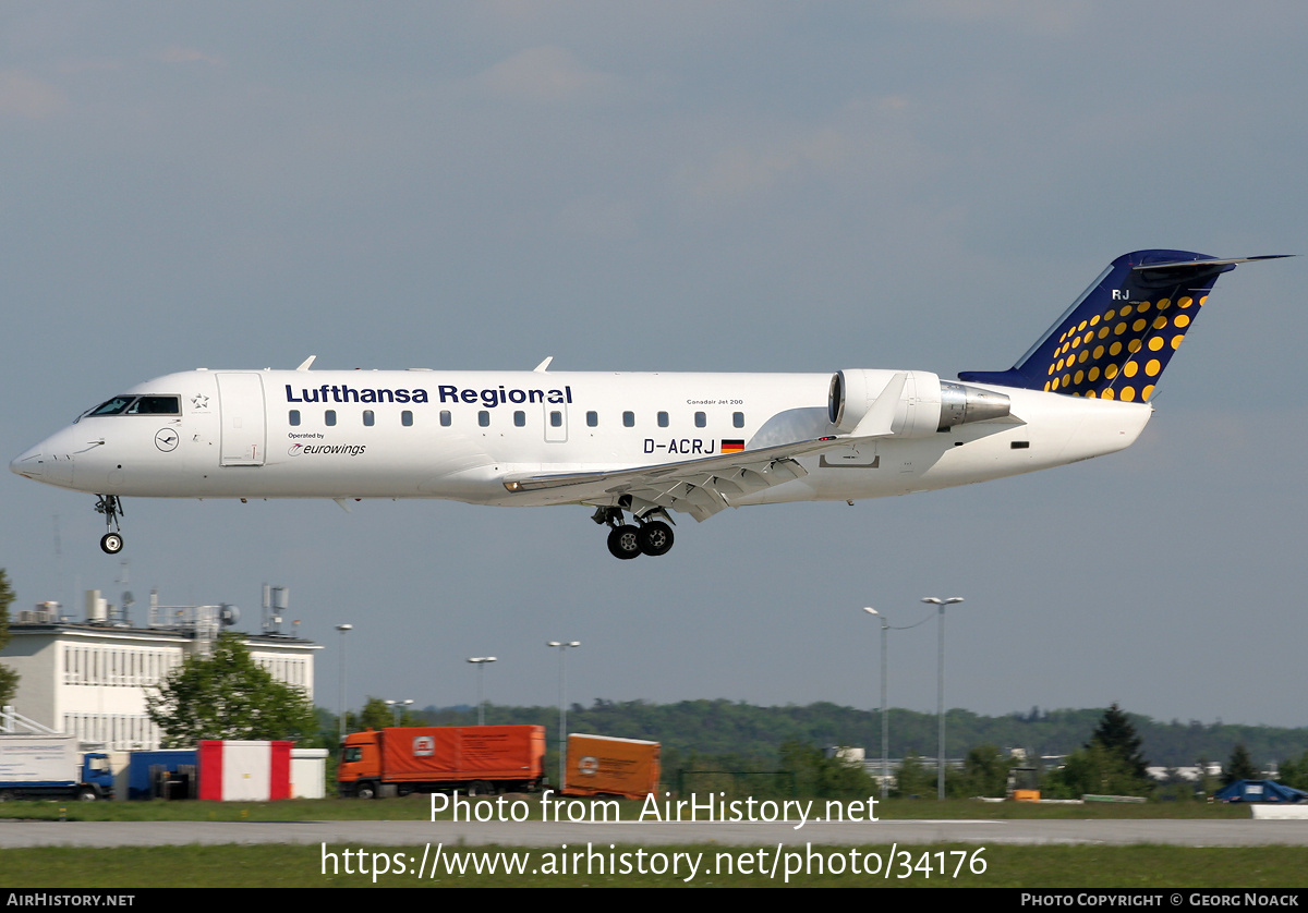 Aircraft Photo of D-ACRJ | Bombardier CRJ-200ER (CL-600-2B19) | Lufthansa Regional | AirHistory.net #34176