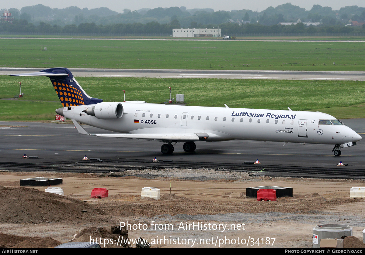 Aircraft Photo of D-ACSB | Bombardier CRJ-701ER (CL-600-2C10) | Lufthansa Regional | AirHistory.net #34187