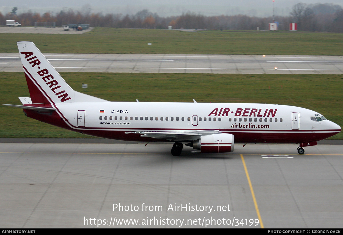 Aircraft Photo of D-ADIA | Boeing 737-36Q | Air Berlin | AirHistory.net #34199