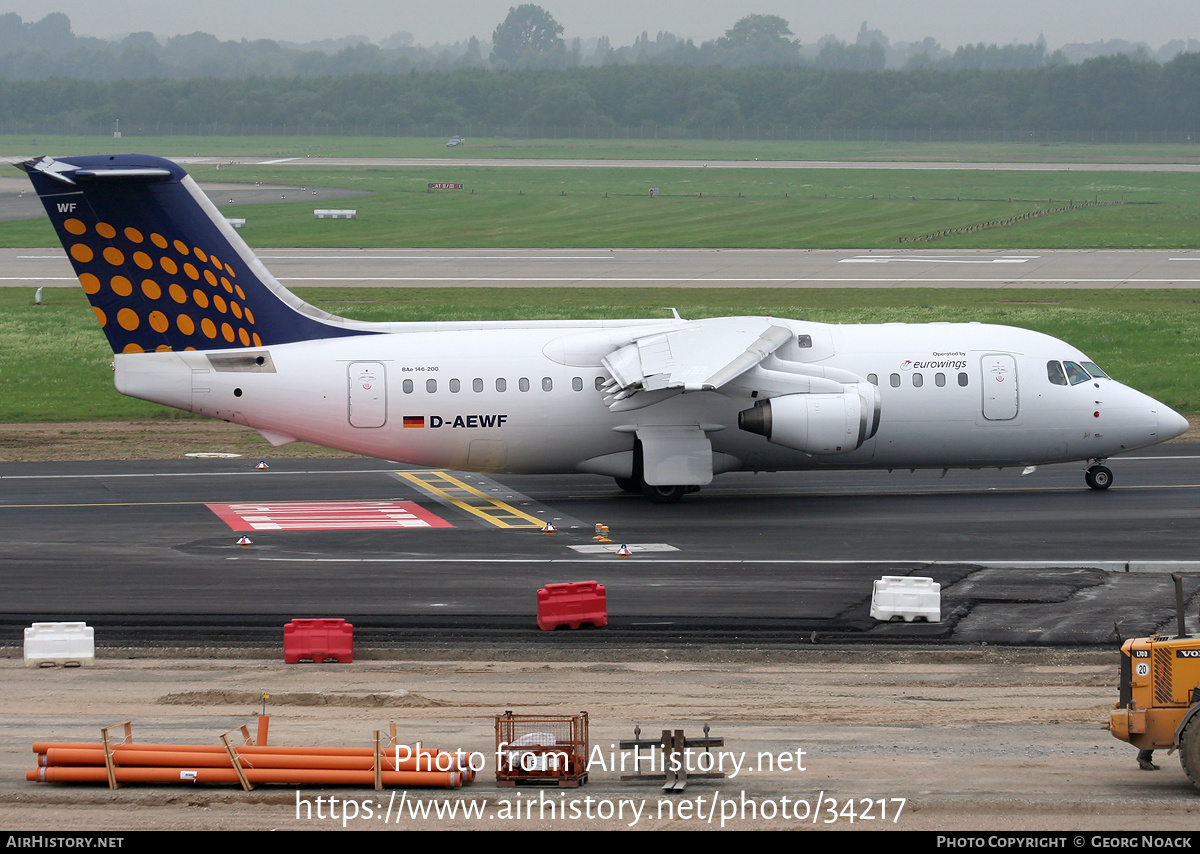 Aircraft Photo of D-AEWF | British Aerospace BAe-146-200 | Eurowings | AirHistory.net #34217