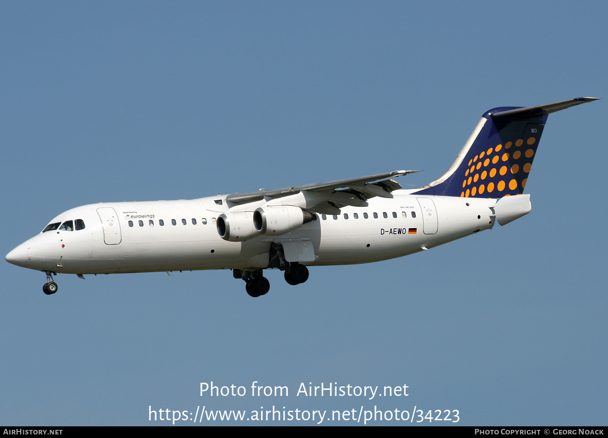 Aircraft Photo of D-AEWO | British Aerospace BAe-146-300 | Eurowings | AirHistory.net #34223