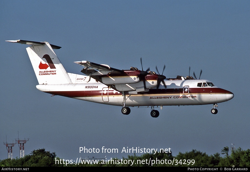 Aircraft Photo of N900HA | De Havilland Canada DHC-7-102 Dash 7 | Allegheny Commuter | AirHistory.net #34299