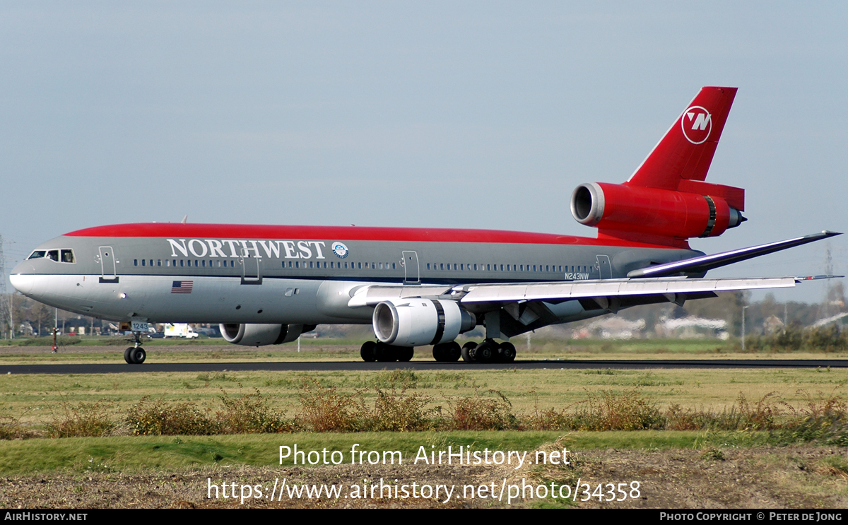 Aircraft Photo of N243NW | McDonnell Douglas DC-10-30(ER) | Northwest Airlines | AirHistory.net #34358