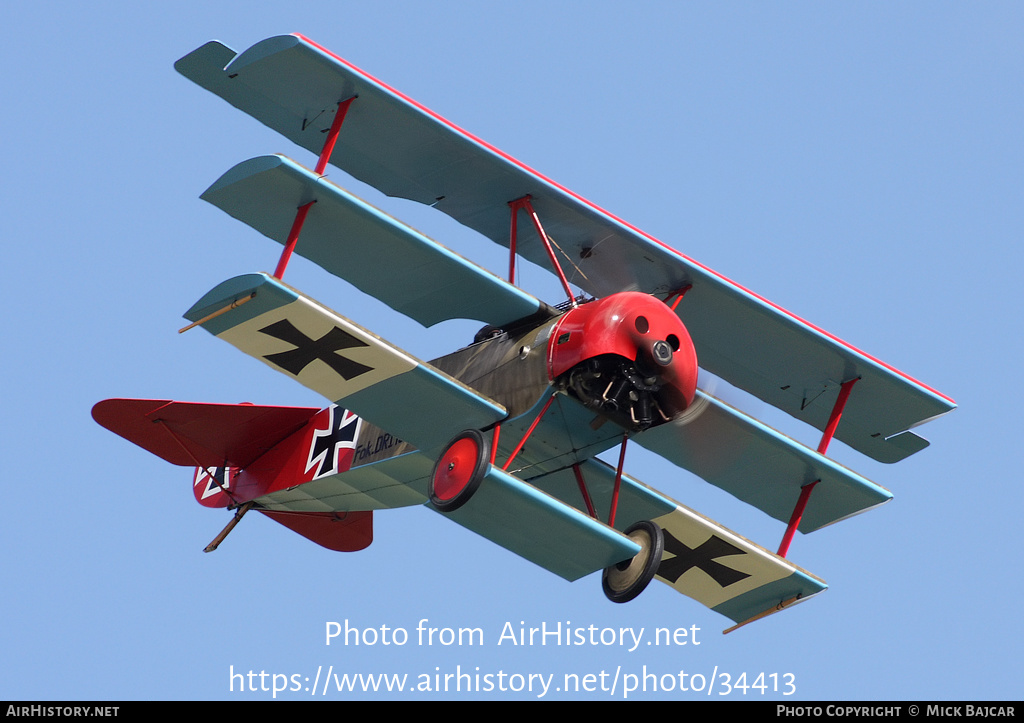 Aircraft Photo of G-BVGZ / 152/17 | Fokker Dr.1 (replica) | Germany - Air Force | AirHistory.net #34413