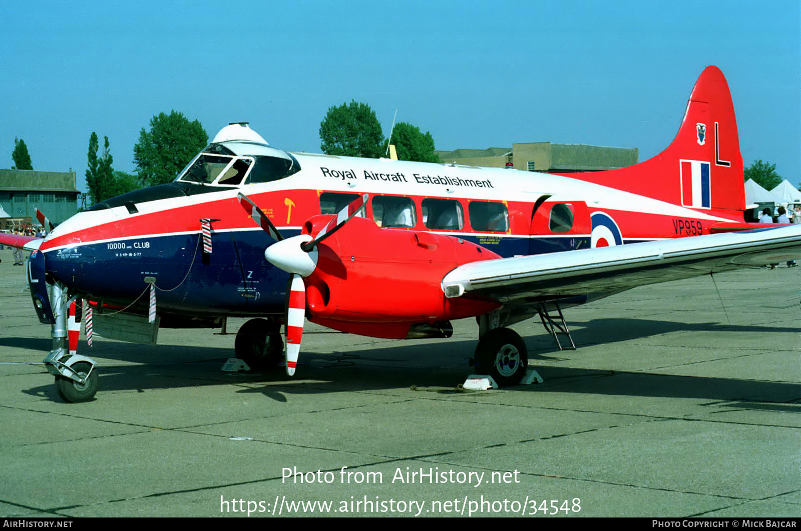 Aircraft Photo of VP959 | De Havilland D.H. 104 Devon C2 | UK - Air Force | AirHistory.net #34548