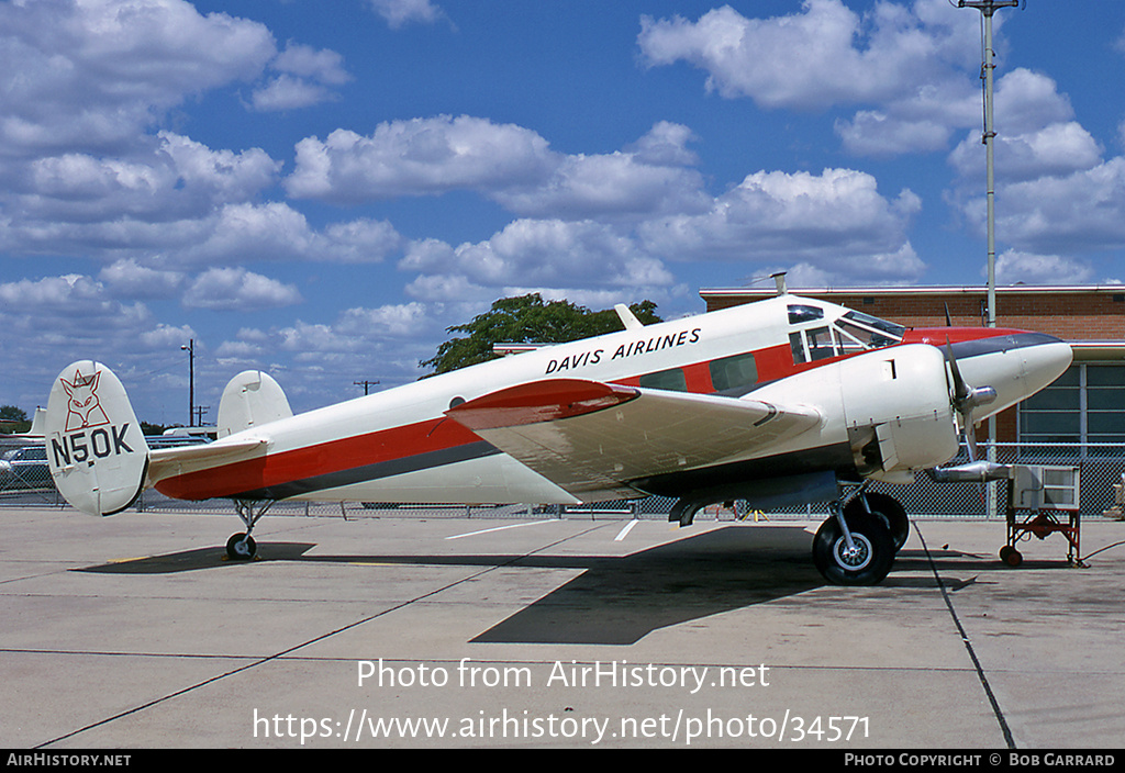 Aircraft Photo of N50K | Beech E18S | Davis Airlines | AirHistory.net #34571