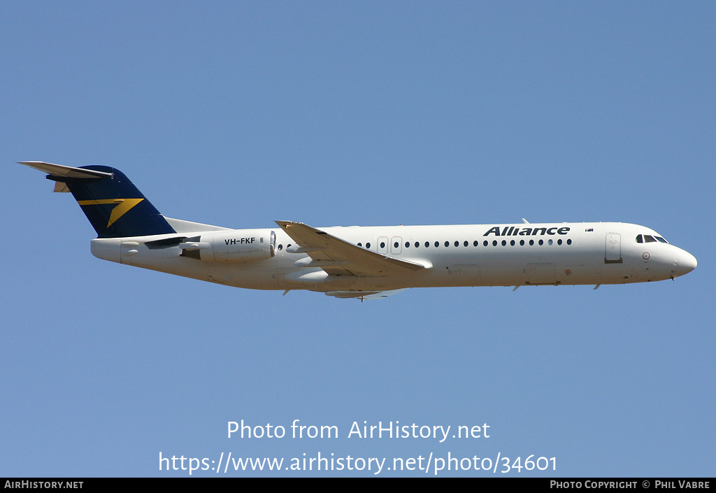 Aircraft Photo of VH-FKF | Fokker 100 (F28-0100) | Alliance Airlines | AirHistory.net #34601