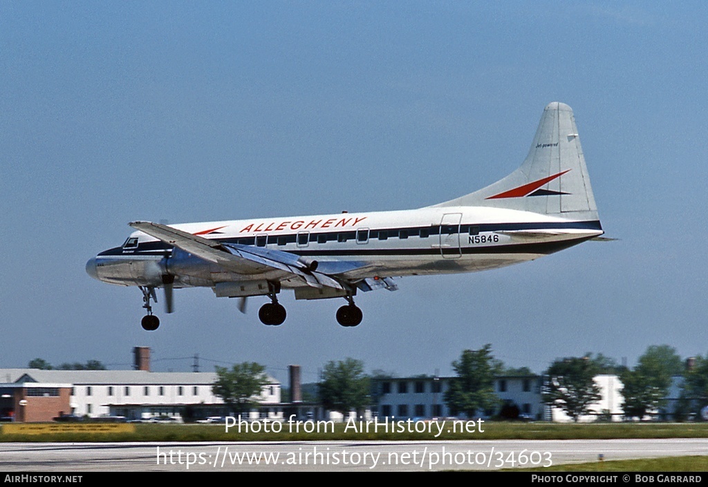 Aircraft Photo of N5846 | Convair 580 | Allegheny Airlines | AirHistory.net #34603