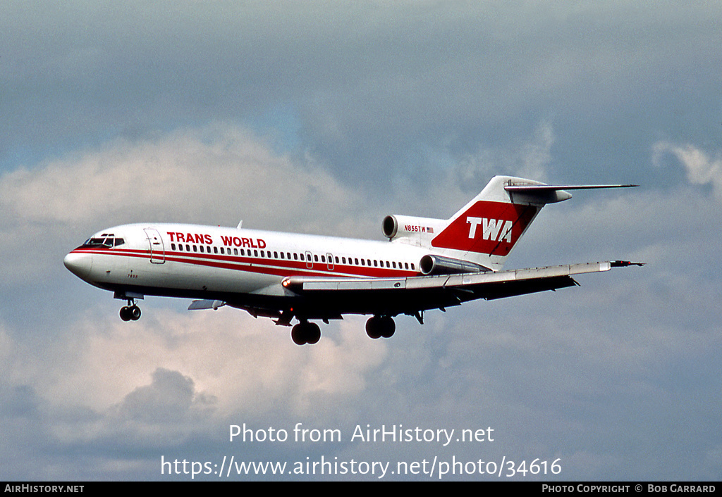 Aircraft Photo of N855TW | Boeing 727-31 | Trans World Airlines - TWA | AirHistory.net #34616