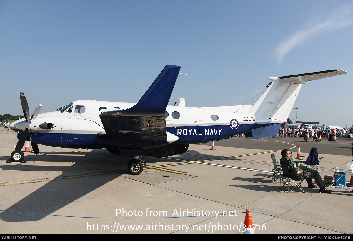 Aircraft Photo of ZZ501 | Hawker Beechcraft 350CER Avenger T1 (300C) | UK - Navy | AirHistory.net #34716