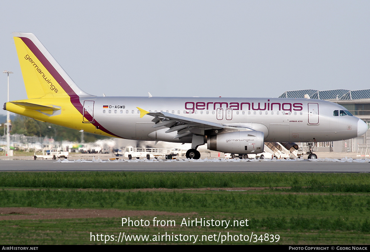 Aircraft Photo of D-AGWB | Airbus A319-132 | Germanwings | AirHistory.net #34839