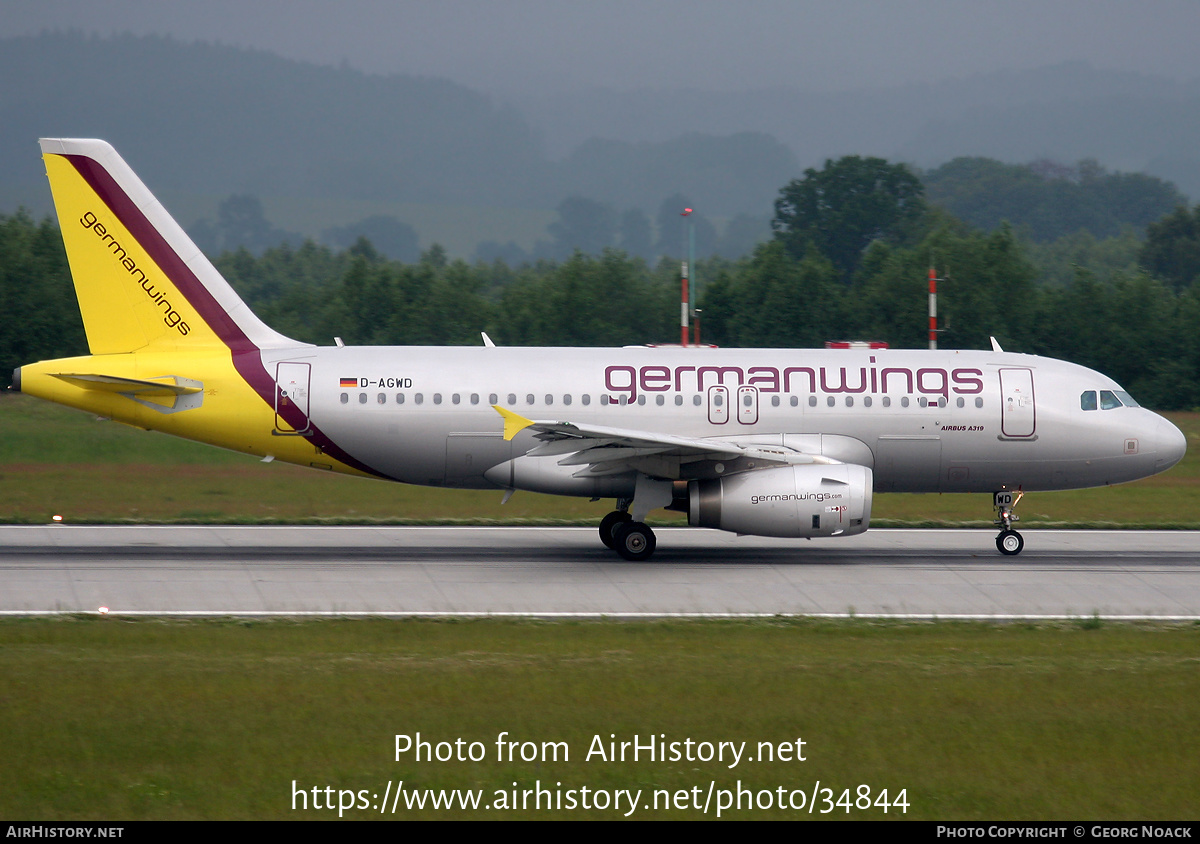 Aircraft Photo of D-AGWD | Airbus A319-132 | Germanwings | AirHistory.net #34844