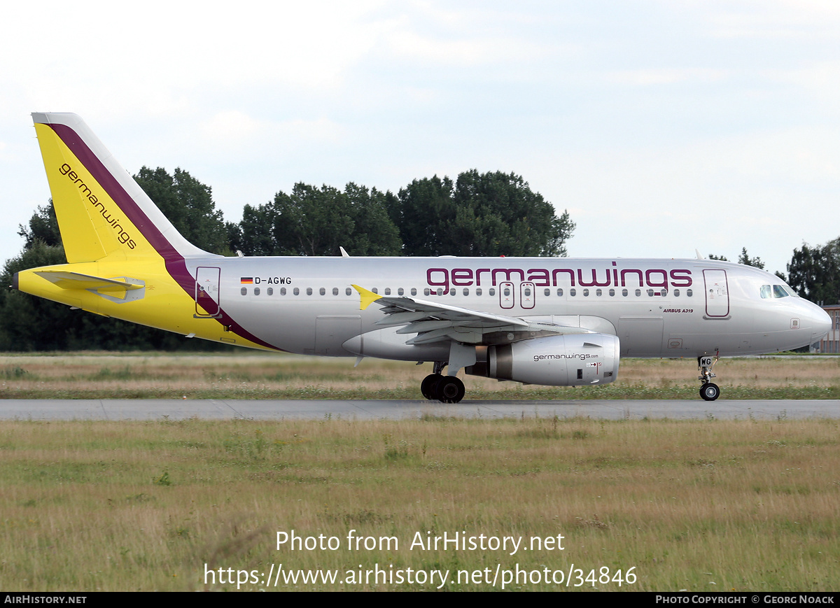 Aircraft Photo of D-AGWG | Airbus A319-132 | Germanwings | AirHistory.net #34846