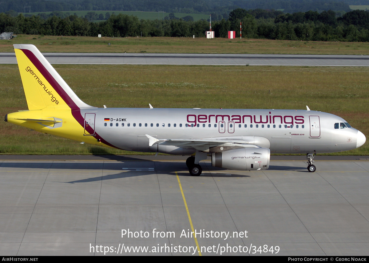 Aircraft Photo of D-AGWK | Airbus A319-132 | Germanwings | AirHistory.net #34849