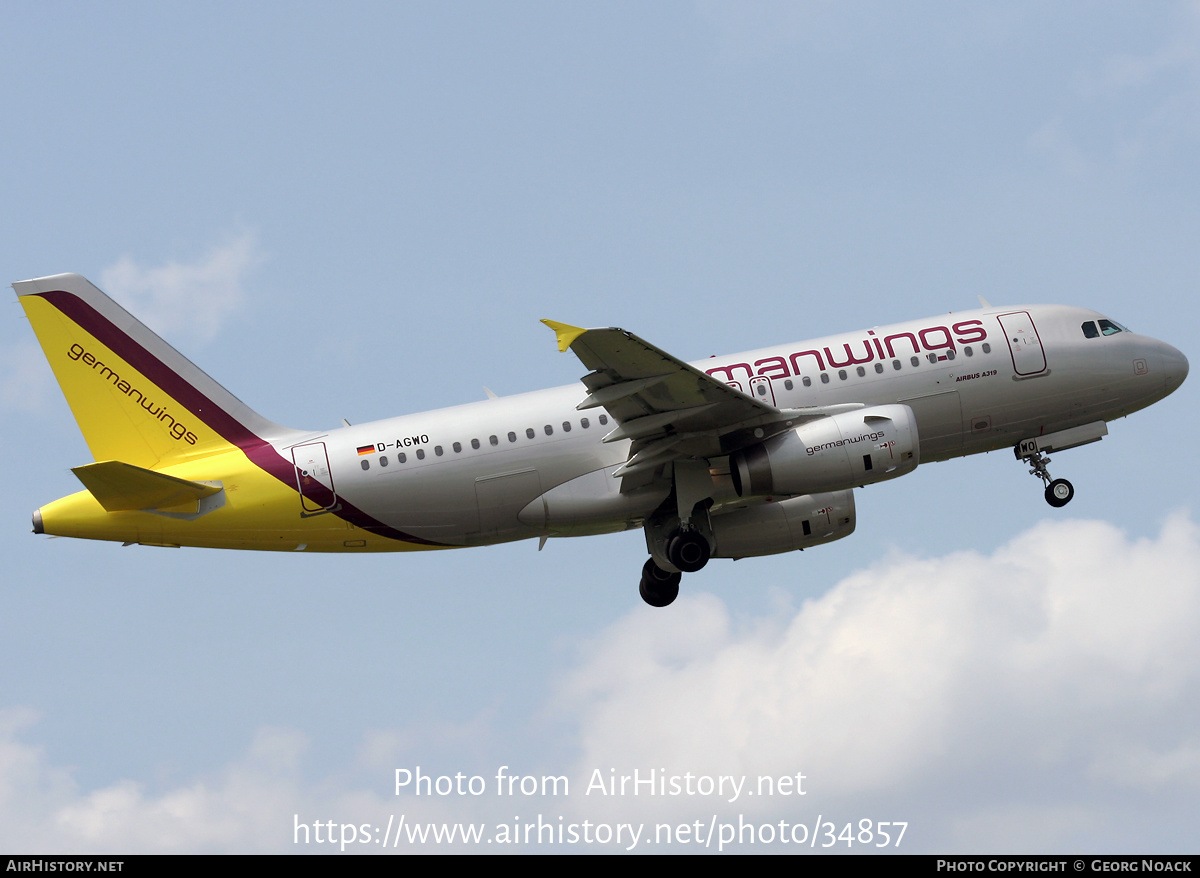 Aircraft Photo of D-AGWO | Airbus A319-132 | Germanwings | AirHistory.net #34857