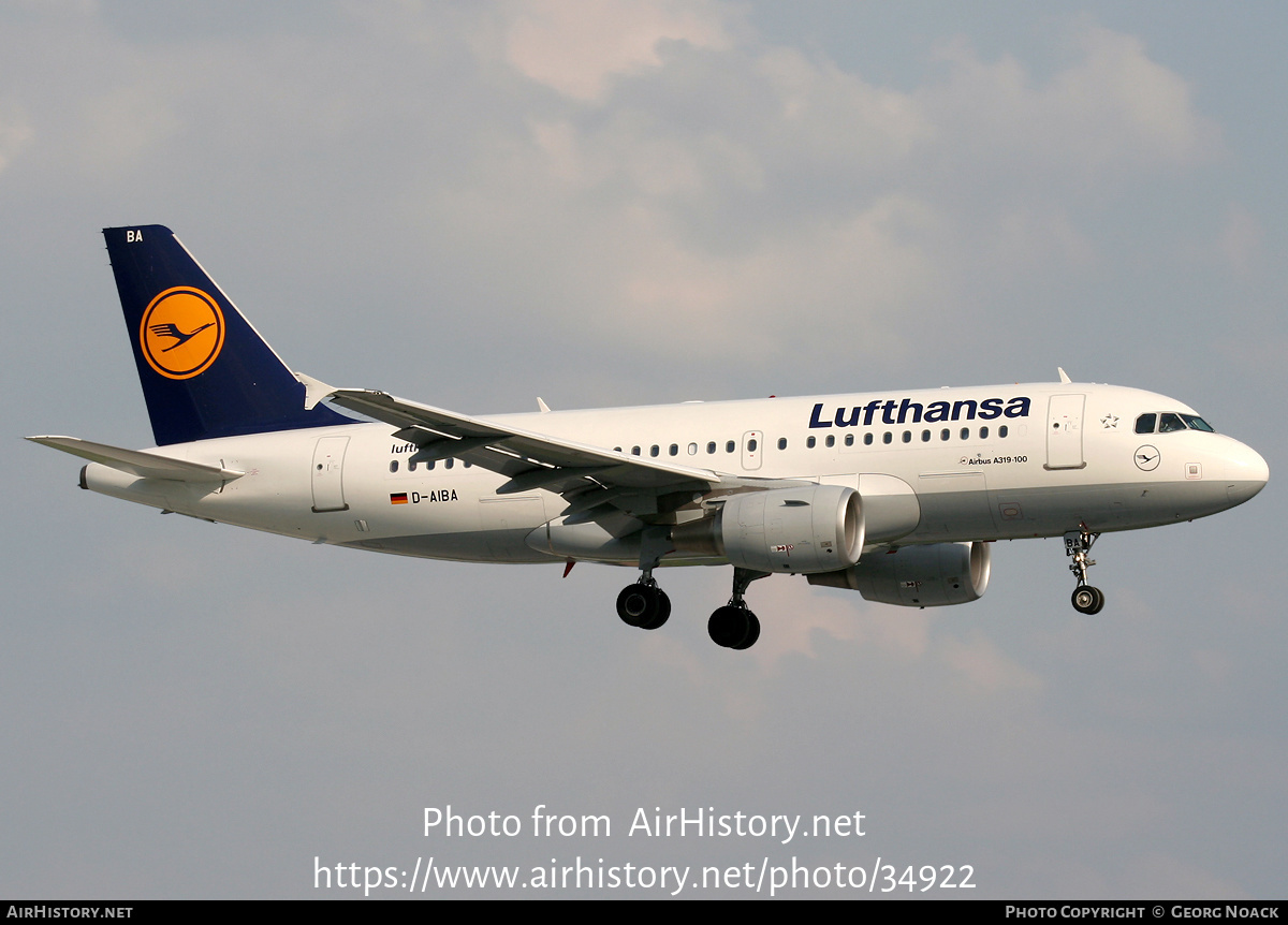 Aircraft Photo of D-AIBA | Airbus A319-112 | Lufthansa | AirHistory.net #34922