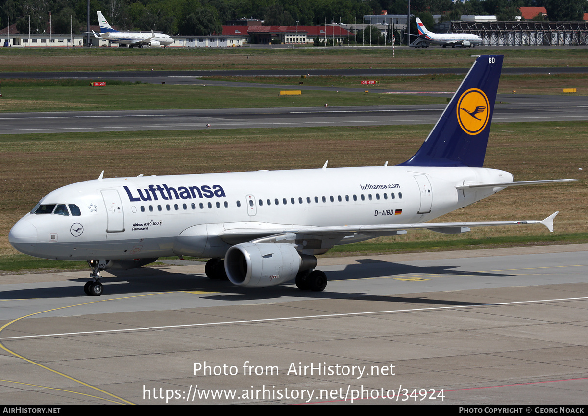 Aircraft Photo of D-AIBD | Airbus A319-112 | Lufthansa | AirHistory.net #34924