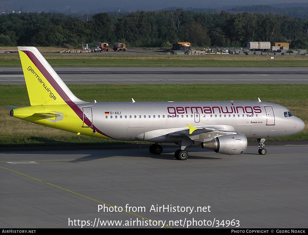 Aircraft Photo of D-AILI | Airbus A319-114 | Germanwings | AirHistory.net #34963