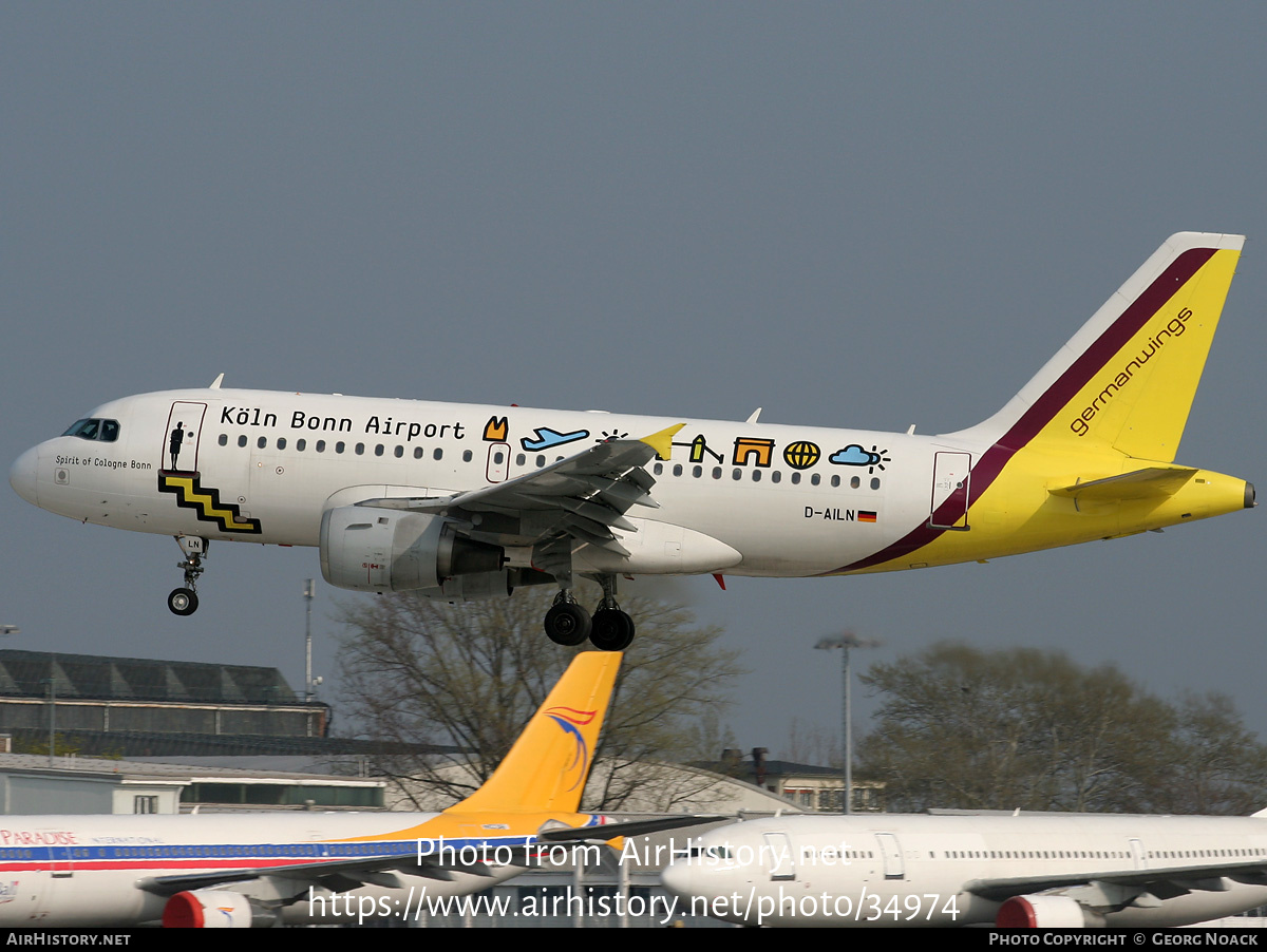 Aircraft Photo of D-AILN | Airbus A319-114 | Germanwings | AirHistory.net #34974