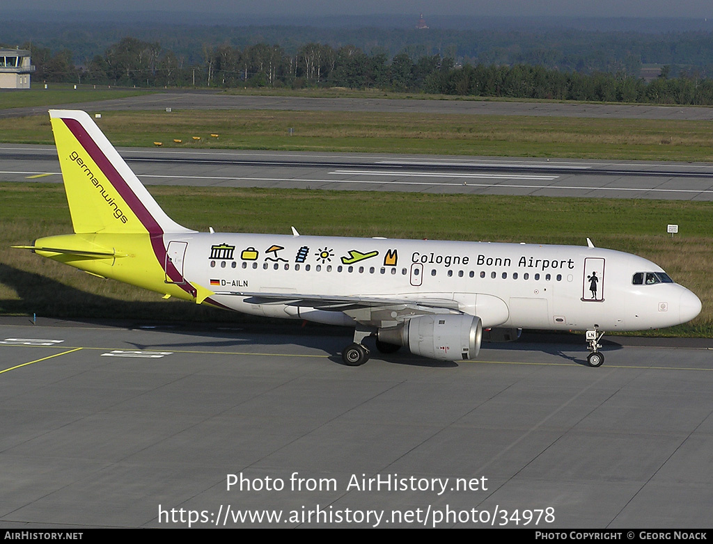 Aircraft Photo of D-AILN | Airbus A319-114 | Germanwings | AirHistory.net #34978