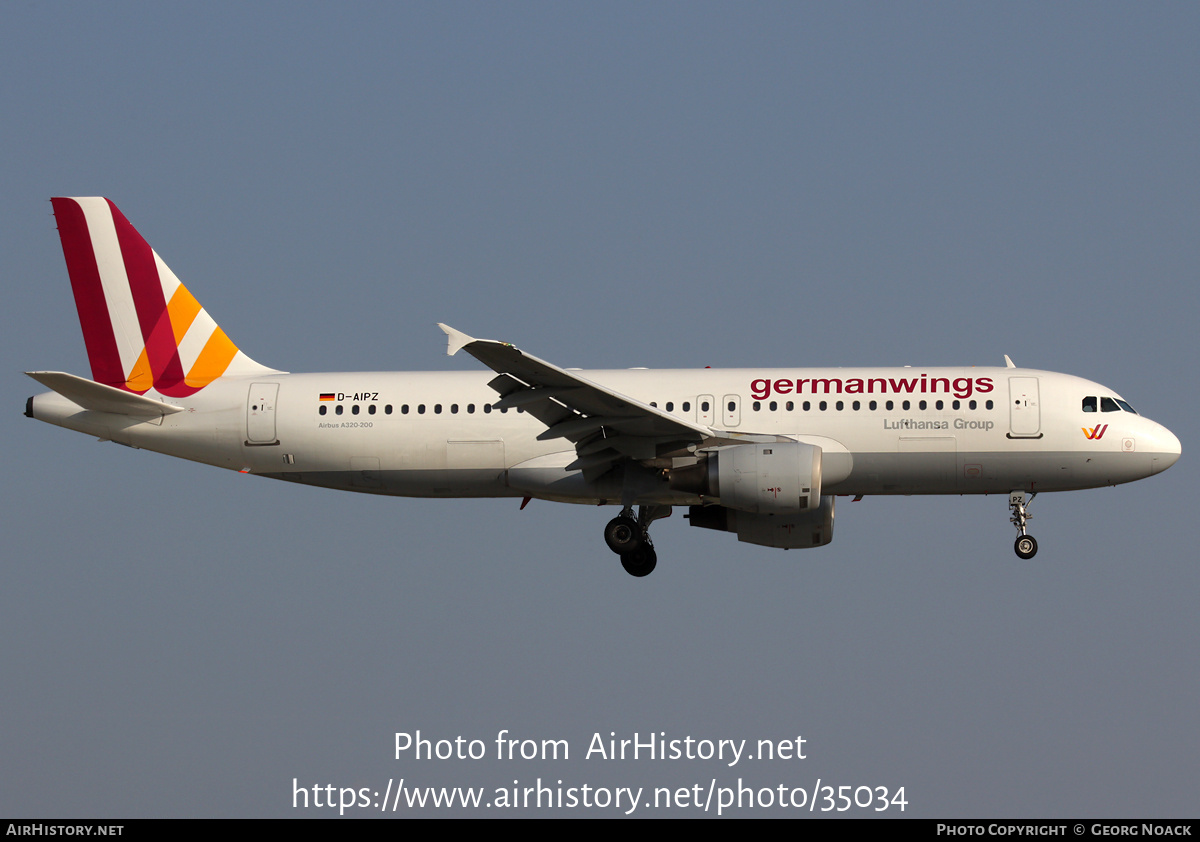 Aircraft Photo of D-AIPZ | Airbus A320-211 | Germanwings | AirHistory.net #35034