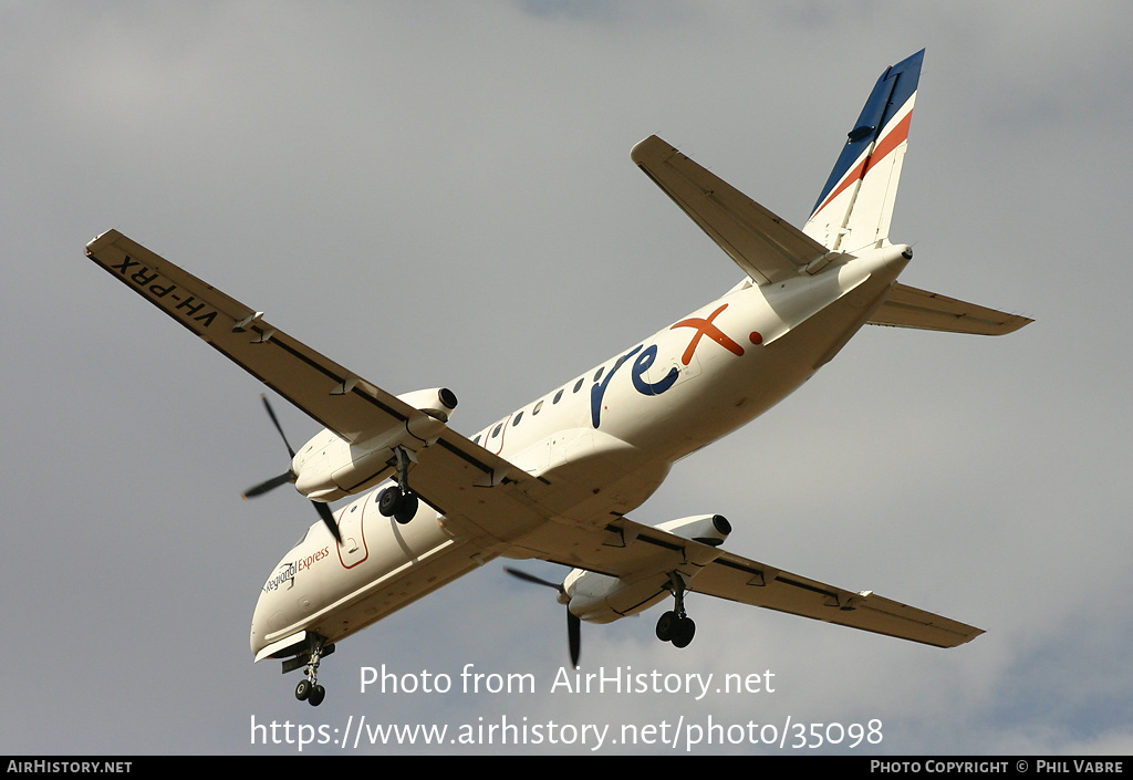 Aircraft Photo of VH-PRX | Saab 340B | REX - Regional Express | AirHistory.net #35098