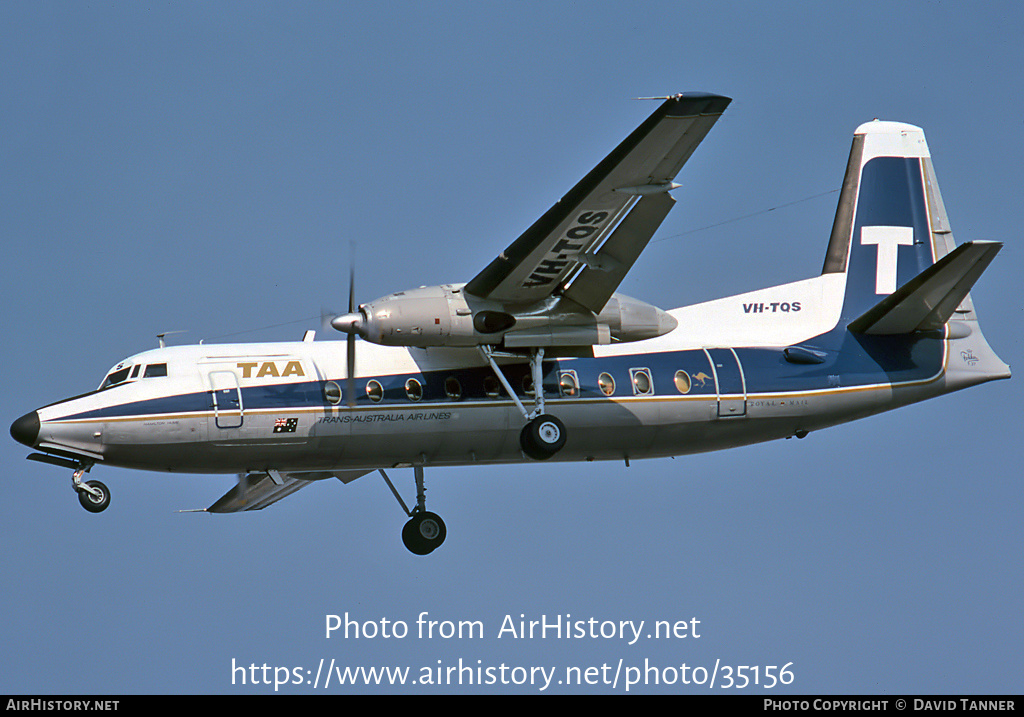 Aircraft Photo of VH-TQS | Fokker F27-600 Friendship | Trans-Australia Airlines - TAA | AirHistory.net #35156