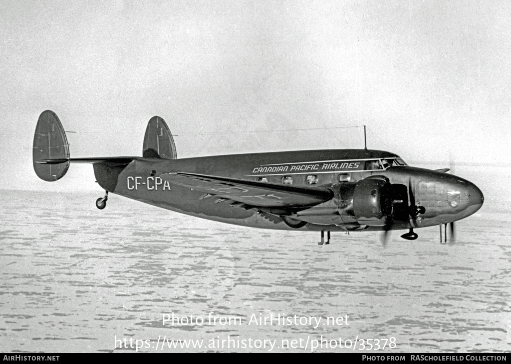 Aircraft Photo of CF-CPA | Lockheed 18-56A Lodestar | Canadian Pacific Airlines | AirHistory.net #35378