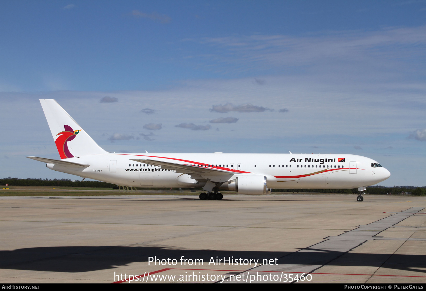 Aircraft Photo of P2-PXV | Boeing 767-341/ER | Air Niugini | AirHistory.net #35460