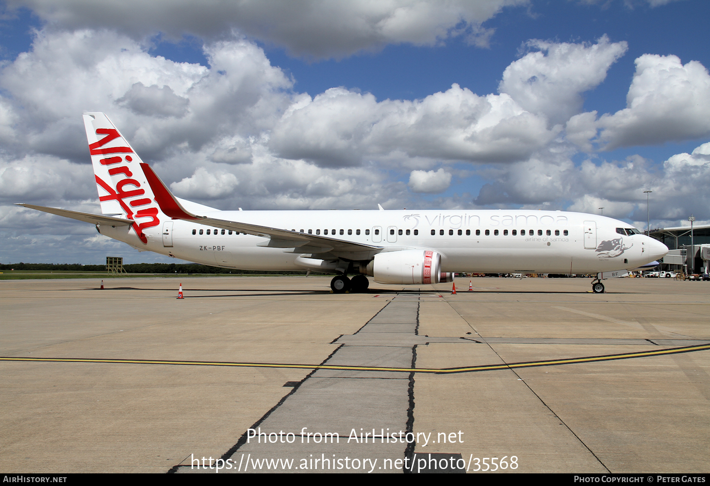 Aircraft Photo of ZK-PBF | Boeing 737-8FE | Virgin Samoa | AirHistory.net #35568