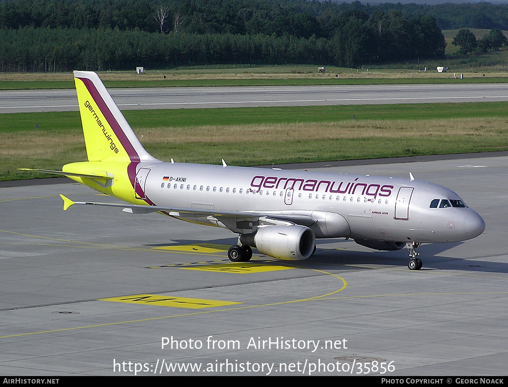 Aircraft Photo of D-AKNI | Airbus A319-112 | Germanwings | AirHistory.net #35856