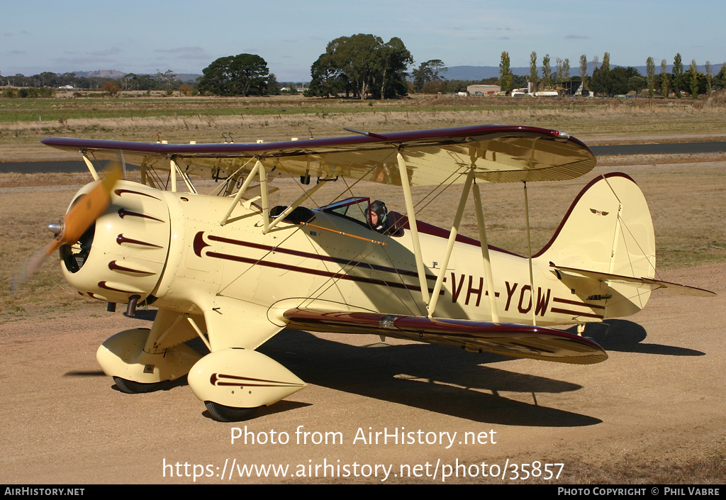 Aircraft Photo of VH-YOW | Waco YMF | AirHistory.net #35857