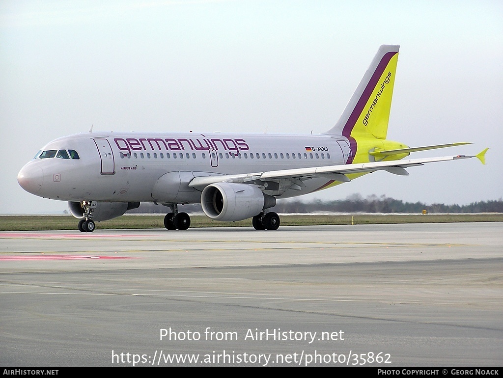 Aircraft Photo of D-AKNJ | Airbus A319-112 | Germanwings | AirHistory.net #35862