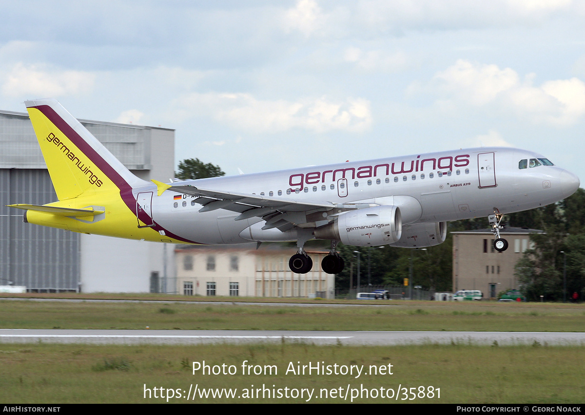 Aircraft Photo of D-AKNP | Airbus A319-112 | Germanwings | AirHistory.net #35881