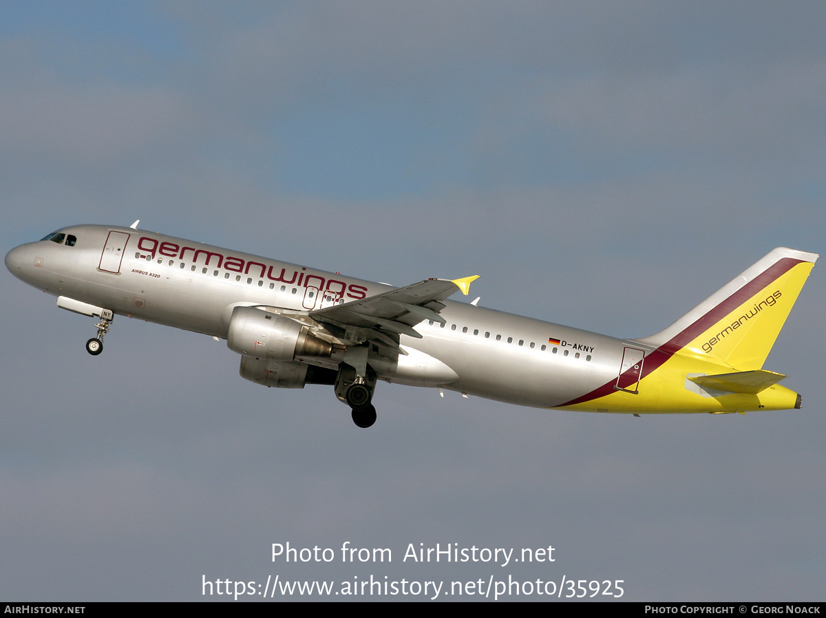 Aircraft Photo of D-AKNY | Airbus A320-212 | Germanwings | AirHistory.net #35925