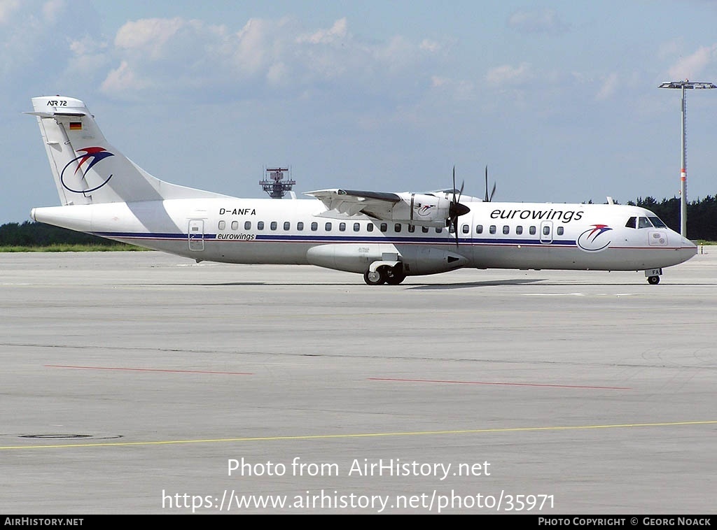 Aircraft Photo of D-ANFA | ATR ATR-72-202 | Eurowings | AirHistory.net #35971