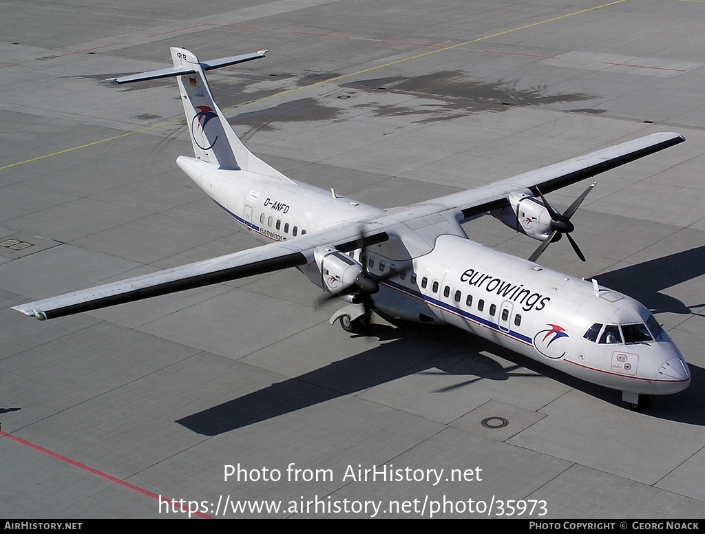 Aircraft Photo of D-ANFD | ATR ATR-72-202 | Eurowings | AirHistory.net #35973