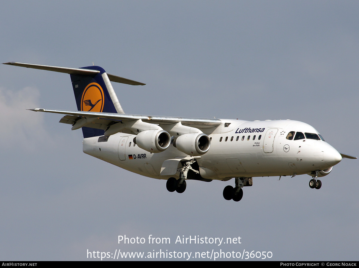 Aircraft Photo of D-AVRR | British Aerospace Avro 146-RJ85 | Lufthansa | AirHistory.net #36050