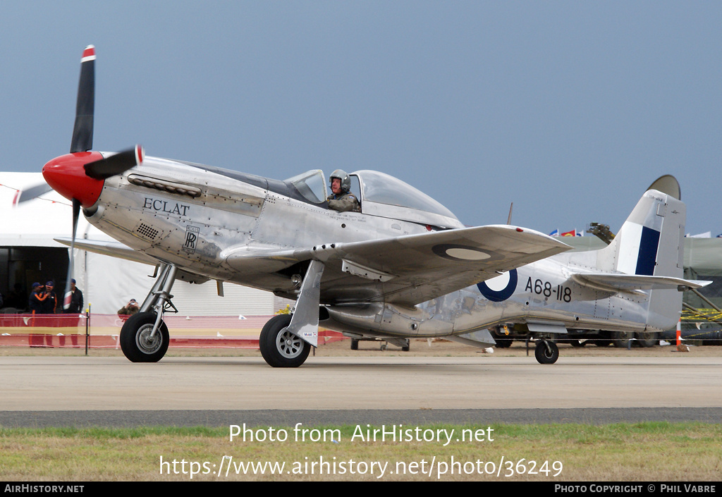 Aircraft Photo of VH-AGJ / A68-118 | Commonwealth CA-18 Mustang 21 (P-51D) | Australia - Air Force | AirHistory.net #36249