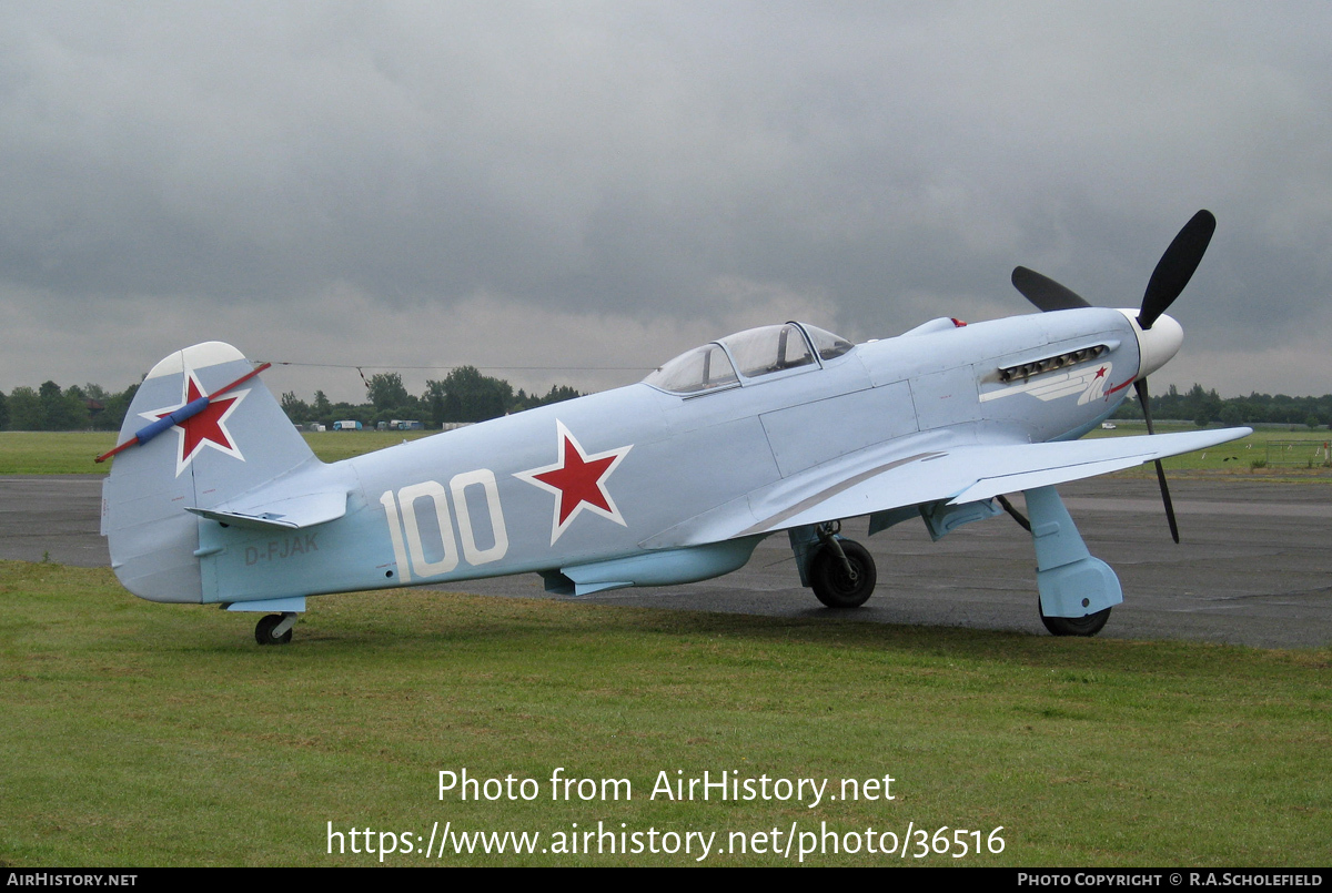 Aircraft Photo of D-FJAK / 100 white | Yakovlev Yak-3UA | Soviet Union - Air Force | AirHistory.net #36516