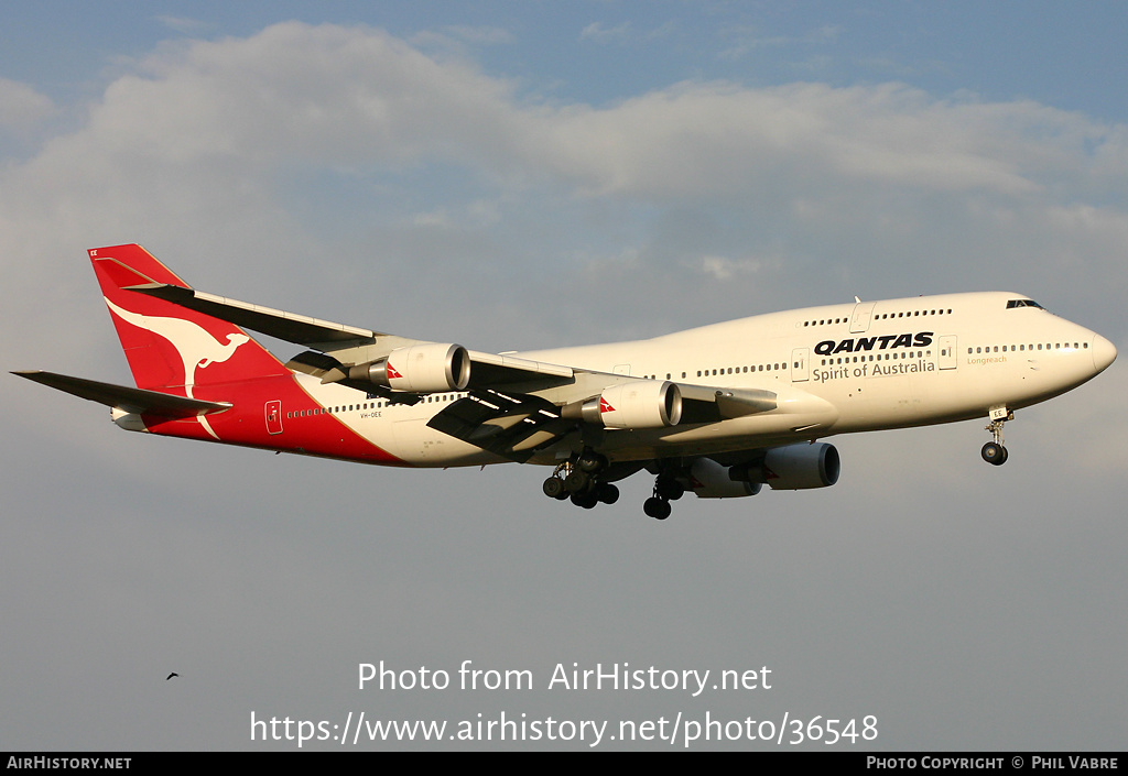 Aircraft Photo of VH-OEE | Boeing 747-438/ER | Qantas | AirHistory.net #36548