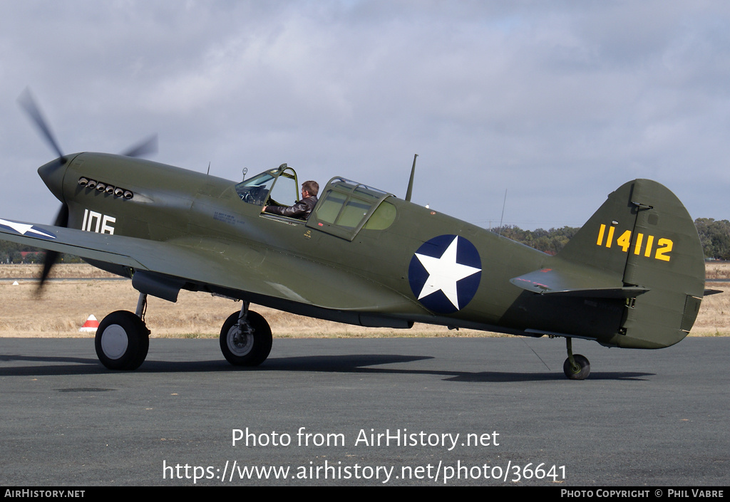 Aircraft Photo of VH-HWK / 114112 | Curtiss P-40F Warhawk | USA - Air Force | AirHistory.net #36641