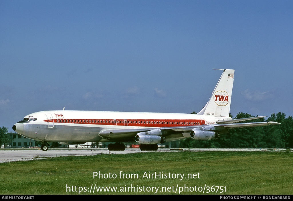 Aircraft Photo of N70785 | Boeing 707-124 | Trans World Airlines - TWA | AirHistory.net #36751